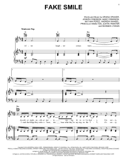 page one of Fake Smile (Piano, Vocal & Guitar Chords (Right-Hand Melody))