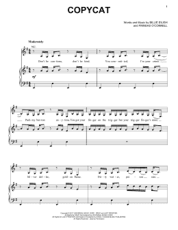 page one of COPYCAT (Piano, Vocal & Guitar Chords (Right-Hand Melody))