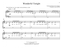 page one of Wonderful Tonight (arr. Jason Sifford) (Educational Piano)