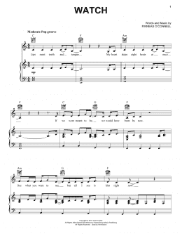 page one of watch (Piano, Vocal & Guitar Chords (Right-Hand Melody))