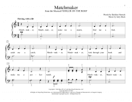 page one of Matchmaker (from Fiddler on the Roof) (arr. Christopher Hussey) (Educational Piano)