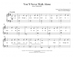 page one of You'll Never Walk Alone (from Carousel) (arr. Christopher Hussey) (Educational Piano)