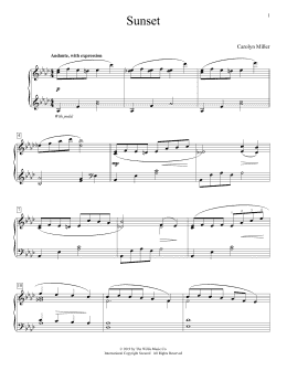 page one of Sunset (Educational Piano)
