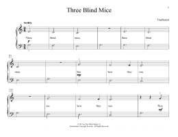 page one of Three Blind Mice (arr. Christopher Hussey) (Educational Piano)
