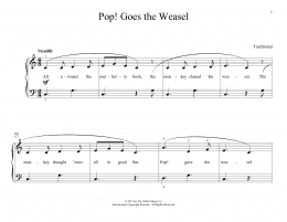 page one of Pop! Goes The Weasel (arr. Christopher Hussey) (Educational Piano)