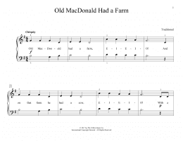 page one of Old MacDonald Had A Farm (arr. Christopher Hussey) (Educational Piano)