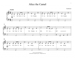 page one of Alice The Camel (arr. Christopher Hussey) (Educational Piano)