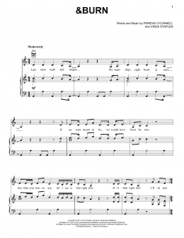 page one of &burn (with Vince Staples) (Piano, Vocal & Guitar Chords (Right-Hand Melody))