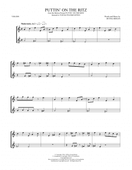 page one of Puttin' On The Ritz (Violin Duet)
