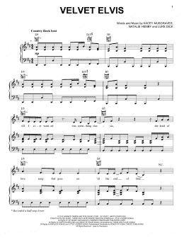 page one of Velvet Elvis (Piano, Vocal & Guitar Chords (Right-Hand Melody))