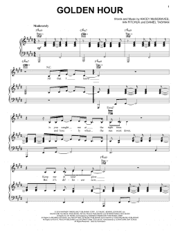 page one of Golden Hour (Piano, Vocal & Guitar Chords (Right-Hand Melody))
