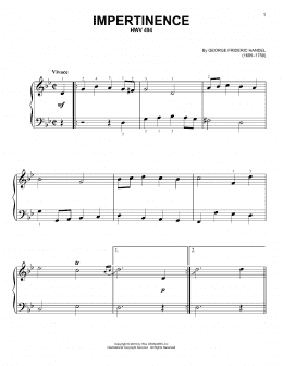 page one of Impertinence, HWV 494 (Easy Piano)