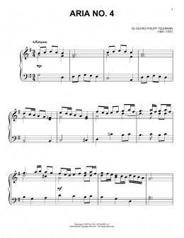 page one of Aria No. 4 (Easy Piano)