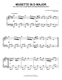 page one of Musette in D Major (Easy Piano)