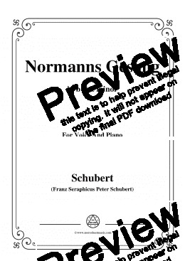 page one of Schubert-Normanns Gesang,in b flat minor,Op.52,No.5,for Voice and Piano