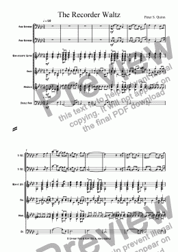 page one of The Recorder Waltz
