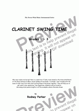 page one of Clarinet Swing Time Grades 1 - 3