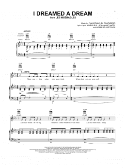 page one of I Dreamed A Dream (Vocal Pro + Piano/Guitar)