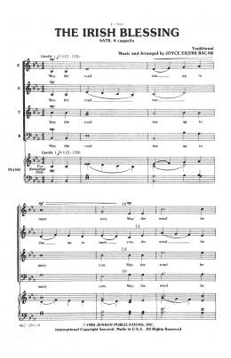 page one of The Irish Blessing (SATB Choir)