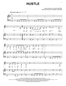 page one of Hustle (Piano, Vocal & Guitar Chords (Right-Hand Melody))