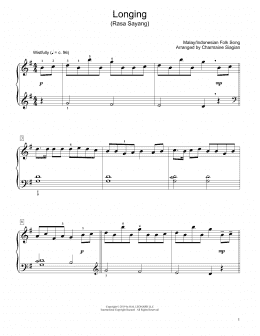 page one of Longing (Rasa Sayang) (arr. Charmaine Siagian) (Educational Piano)