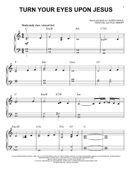 page one of Turn Your Eyes Upon Jesus (Easy Piano)