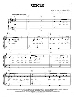 page one of Rescue (Easy Piano)