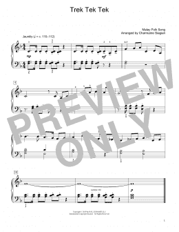 page one of Trek Tek Tek (arr. Charmaine Siagian) (Educational Piano)