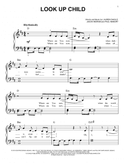 page one of Look Up Child (Easy Piano)