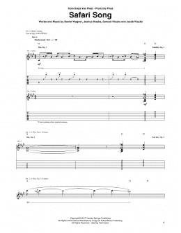 page one of Safari Song (Guitar Tab)