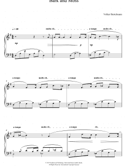 page one of Bark And Moss (Piano Solo)