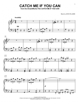 page one of Catch Me If You Can (Easy Piano)