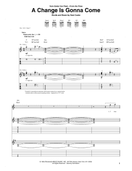 page one of A Change Is Gonna Come (Guitar Tab)