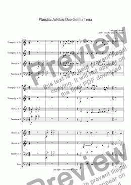page one of Plaudite Jubilate