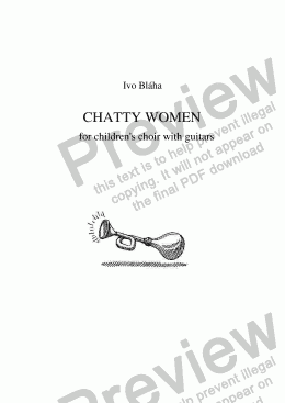 page one of CHATTY WOMEN for children's choir with guitars 