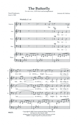 page one of The Butterfly (SATB Choir)