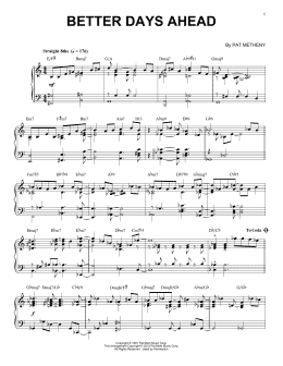 page one of Better Days Ahead (Piano Solo)