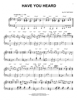 page one of Have You Heard (Piano Solo)