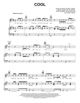 page one of Cool (Piano, Vocal & Guitar Chords (Right-Hand Melody))