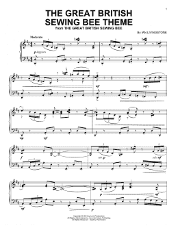 page one of The Great British Sewing Bee Theme (Piano Solo)