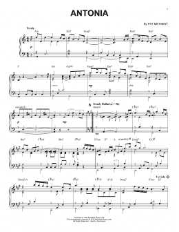 page one of Antonia (Piano Solo)