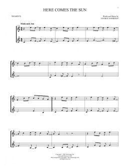page one of Here Comes The Sun (Trumpet Duet)