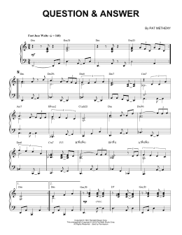 page one of Question & Answer (Piano Solo)