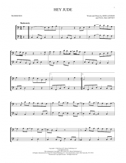 page one of Hey Jude (Trombone Duet)