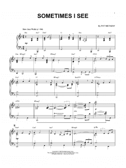 page one of Sometimes I See (Piano Solo)