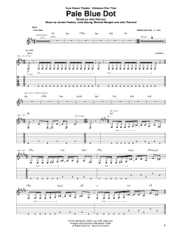 page one of Pale Blue Dot (Guitar Tab)