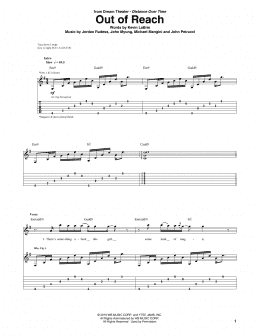 page one of Out Of Reach (Guitar Tab)