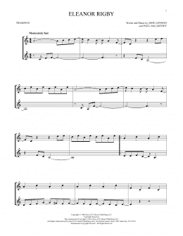 page one of Eleanor Rigby (Trumpet Duet)