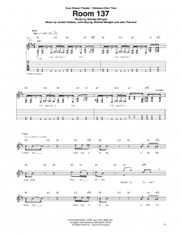 page one of Room 137 (Guitar Tab)
