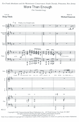 page one of More Than Enough (SATB Choir)